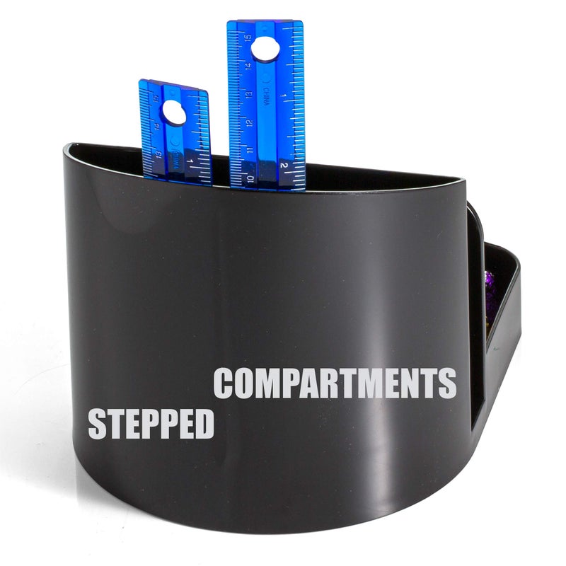 Officemate Recycled Deluxe Desk Organizer, Black (26022) 5" x 5.4" x 6.8" - Image 3